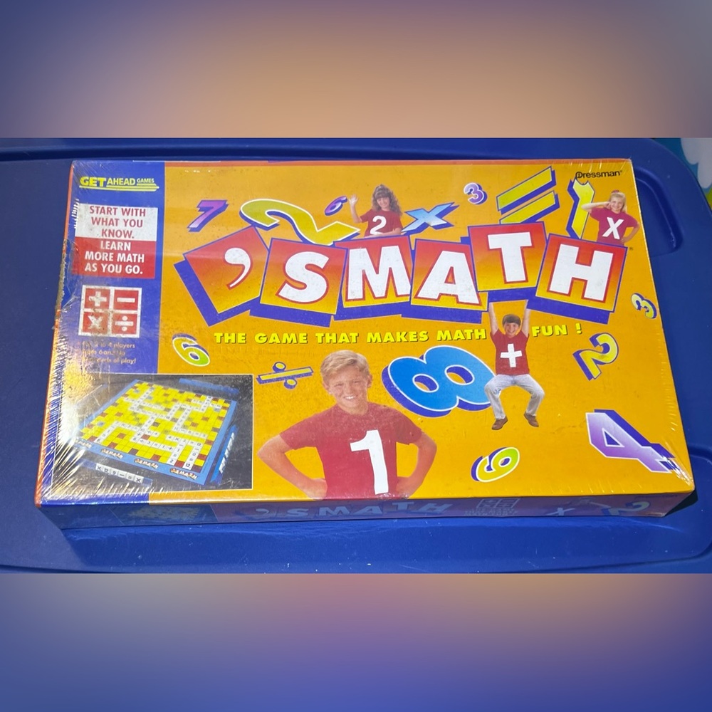 1992 'Smath Board Game by Pressman Sealed COMPLETE Vintage